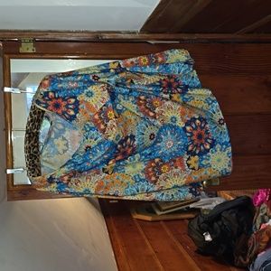 Blueish turquoise fun blouse, used like new